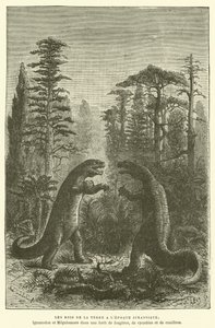 Maan kuninkaat Jurassic-kaudella (kaiverrus) tekijältä French School