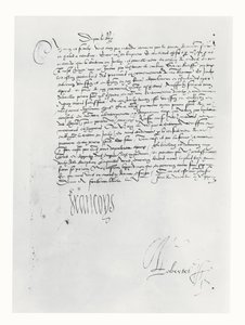 Ranskalaisen Francis I:n kirje Bordeaux