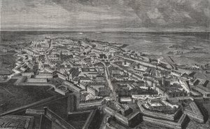 Lillen kaupunki Pohjois-Ranskassa - kaiverrus "La France illustree: geographie, histoire, Administration statistique" kirjoittaja V.A. Maltaanruskea. 1884 tekijältä French School