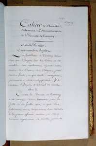 Luettelo Tavernyn seurakunnan kuningas Ludvig XVI:lle (1754-1793) osoittamista valituksista ja vaatimuksista, huhtikuu 1789 tekijältä French School