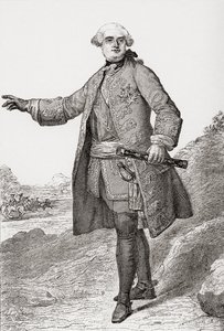 Louis Charles César Le Tellier, joka tunnetaan nimellä Estréesin herttua, 1695-1771. Ranskalainen sotilaskomentaja ja Ranskan marsalkka. Kirjasta Les Heures Libres, julkaistu 1908. tekijältä French School