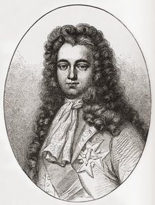 Louis François Marie Le Tellier Marquis of Barbezieux, 1668 1701. Ranskan valtiomies. Les Heures Libres, julkaistu 1908. tekijältä French School