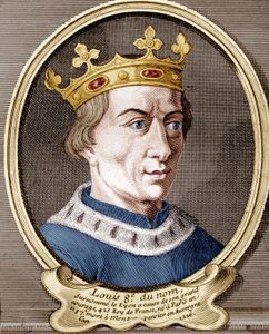 Louis VIII, Ranskan kuningas (värillinen kaiverrus) tekijältä French School