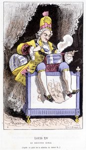 Ludvig XV - Touchatoutin "" History of France Tintamarresque" -kirjassa tekijältä French School