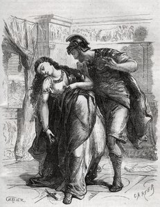 Lucrecen kuolema: Lucrece (Lucrezia, Lucretia, roomalainen nainen 6. vuosisadalla eKr.) joutui serkkunsa Sextus Tarquinin, Tarquin Superbin pojan, väkivallan uhriksi. Hän teki itsemurhan aviomiehensä Lucius Tarquinius Collatinuksen, joka tunnetaan nimellä  tekijältä French School