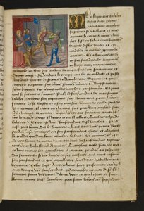 MS Hunter 252 014r sivu sadasta uudesta uutisesta, c.1461-62 tekijältä French School