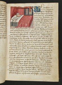 MS Hunter 252 018r sivu sadasta uudesta uutisesta, c.1461-62 tekijältä French School