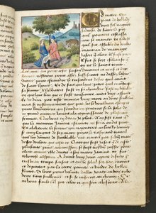 MS Hunter 252 026r sivu sadasta uudesta uutisesta, c.1461-62 tekijältä French School