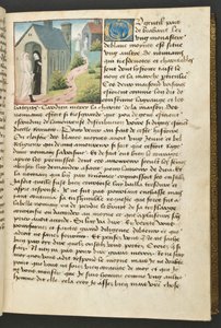 MS Hunter 252 033r sivu sadasta uudesta uutisesta, c.1461-62 tekijältä French School