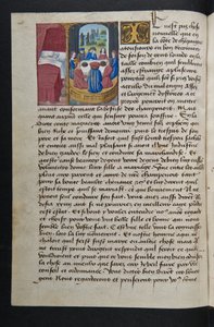 MS Hunter 252 042v sivu sadasta uudesta uutisesta, c.1461-62 tekijältä French School