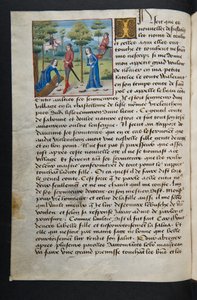 MS Hunter 252 051v sivu sadasta uudesta uutisesta, c.1461-62 tekijältä French School