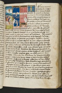 MS Hunter 252 070r sivu sadasta uudesta uutisesta, c.1461-62 tekijältä French School