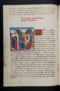 MS Hunter 252 075v sivu sadasta uudesta uutisesta, c.1461-62 tekijältä French School