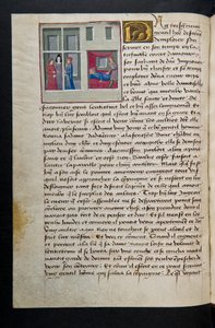 MS Hunter 252 089v sivu sadasta uudesta uutisesta, c.1461-62 tekijältä French School