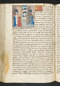 MS Hunter 252 105v sivu sadasta uudesta uutisesta, c.1461-62 tekijältä French School