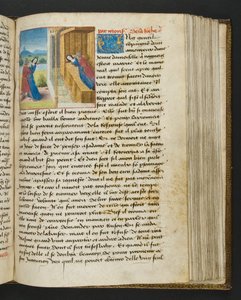 MS Hunter 252 112r sivu sadasta uudesta uutisesta, c.1461-62 tekijältä French School