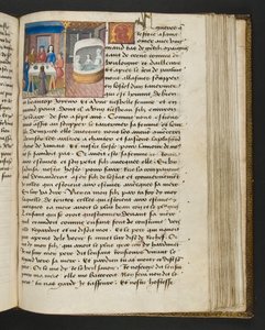 MS Hunter 252 147r sivu sadasta uudesta uutisesta, c.1461-62 tekijältä French School