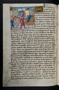 MS Hunter 252 157v sivu sadasta uudesta uutisesta, c.1461-62 tekijältä French School