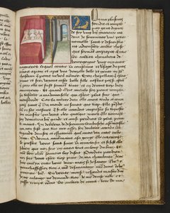MS Hunter 252 163r sivu sadasta uudesta uutisesta, c.1461-62 tekijältä French School