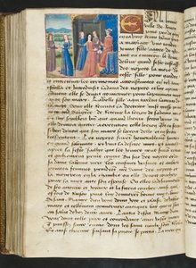 MS Hunter 252 177v sivu Cent Nouvelles Nouvellesista, n. 1461-62 tekijältä French School