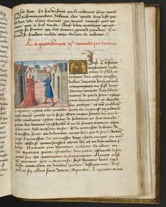 MS Hunter 252 185r sivu sadasta uudesta uutisesta, c.1461-62 tekijältä French School