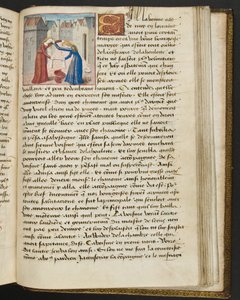 MS Hunter 252 186r sivu sadasta uudesta uutisesta, c.1461-62 tekijältä French School