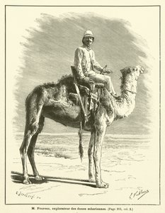 M Foureau, Saharan dyynien tutkija (kaiverrus) tekijältä French School