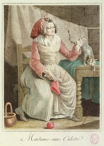 Madame Sans-Culotte, 1792 (värikaiverrus) tekijältä French School