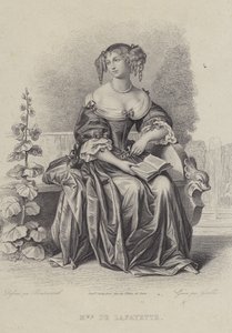 Madame de Lafayette, ranskalainen kirjailija (kaiverrus) tekijältä French School