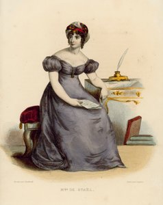 Madame de Stael (värillinen kaiverrus) tekijältä French School