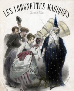 Magic lorgnettes, laulu suosittu valssi. Litografia tekijältä French School
