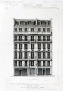Talo Vuokrattavana, No. 3 Rue de la Paix, Pariisi; Yksityinen arkkitehtuuri osoitteessa C19th tekijältä French School