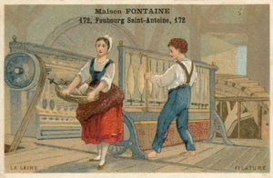 Maison Fontaine -kauppakortti, villan kehräys tekijältä French School