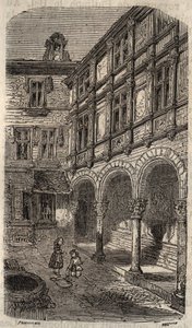 Talon sanotaan olevan Agnes Sorel tai Hotel Euverte-Hatte (1524) Orleansissa - kaiverrus Victor Duruyn (1811-1894) "Histoire de France" -kirjoitukseen - 1882 tekijältä French School