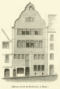 Maison ou est ne Beethoven, a Bonn (kaiverrus) tekijältä French School