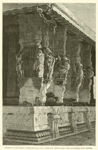 Mandapam of the Hundred Columns, Condjeveram (kaiverrus) tekijältä French School