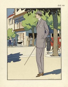 Mans Suit, kirjoittanut Marc-Luc, pub. 1923 (pochoir-painatus) tekijältä French School