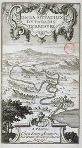 Kartta: De La Situation du Paradis Terres, 1691