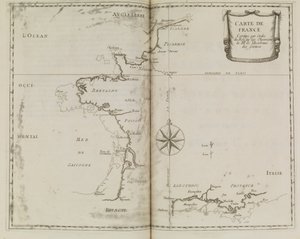 Ranskan kartta, n.1693 (painettu). tekijältä French School