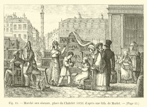 Lintukävely, Place du Chatelet, 1820, Marletin litistyksen jälkeen tekijältä French School