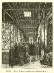Marche du Temple vuonna 1840, Palais-Royal-aukio tekijältä French School