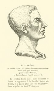 Marcus Tullius Cicero, roomalainen poliitikko, puhuja ja filosofi (kaiverrus) tekijältä French School