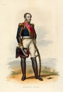 Marechal Suchet (värillinen kaiverrus) tekijältä French School