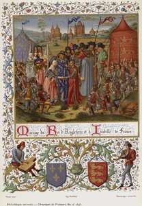 Englannin kuninkaan ja Ranskan Isabellin avioliitto (chromolitho) tekijältä French School