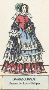 Marie-Amelie, Louis-Philippen vaimo (värillinen kaiverrus) tekijältä French School