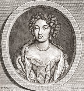 Marie Angélique de Scorailles, 1661 1681. Ranskalainen aatelisnainen ja yksi Ludvig XIV:n monista rakastajattarista. Les Heures Libres, julkaistu 1908. tekijältä French School