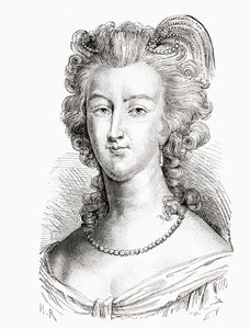 Marie Antoinette, Ranskan historiasta, julkaistu noin 1880 tekijältä French School