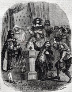 Marie de Medicis (1573-1642), Ranskan kuningatar ja valtakunnan valtionhoitaja poikansa puolesta nukkumassa sängyssä - Marie de 