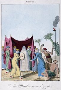 Muslimien avioliitto Egyptissä - "kansojen tavat ja tavat", toim. Hocquart, Pariisi tekijältä French School