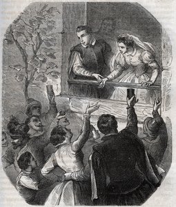 Martin Guerren (noin 1524) ja Bertrande de Rolsin avioliitto Artigatissa (Ariege) 15. toukokuuta 1539. Henry de Kockin (1819-1892) kaiverrus vuodelta 1871 teokseen "Histoire Des Cocuses Celebres". tekijältä French School